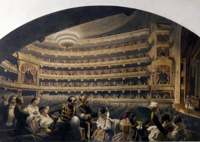 Audience in a Box of The Bolshoi Theatre by Jean Alexandre Duruy