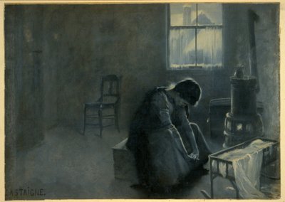 It Has Been a Hard Winter, pub. 1893 by Jean Alexandre Michel Andre Castaigne