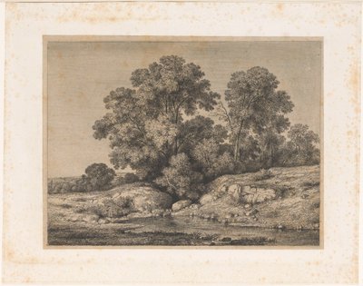 Pond at the Foot of a Group of Trees by Jean Alexis Achard