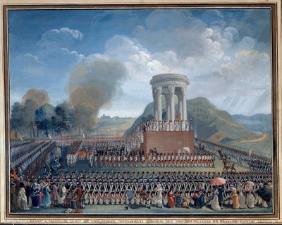 Feast of the Federation in Besancon on 14 July 1790 by Jean Alexis Cornu