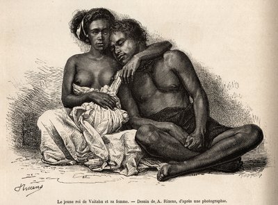 The Young King of Vaitatu on the Island of Tauata by Jean Andre Rixens