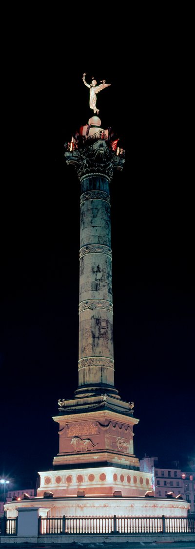 View of the Column of July on Place de la Bastille in Paris by Jean Antoine Alavoine