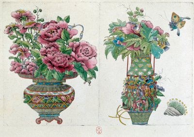 Drawing from a Chinese Vase: Flower Pot by Jean Antoine Fraisse