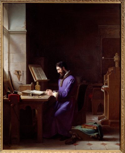 Johannes Gensfleisch Gutenberg Inventing the Printing Press by Jean Antoine Laurent