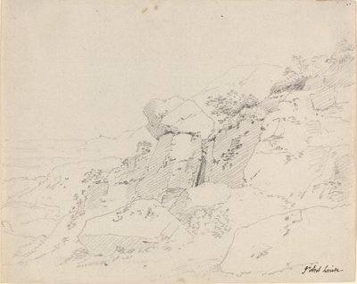 Glacial Boulders at the Edge of a Mountain by Jean Antoine Linck