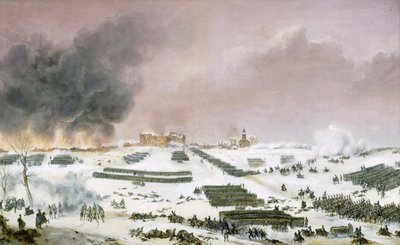Campaign of Prussia and Poland (1806-1807) - Battle of Eylau, attack of the cemetery 7 February 1807 by Jean Antoine Simeon Fort