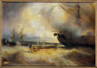 King Louis Philippe I and the Royal Family in the Harbor of Cherbourg on September 3 by Jean Antoine Theodore Gudin