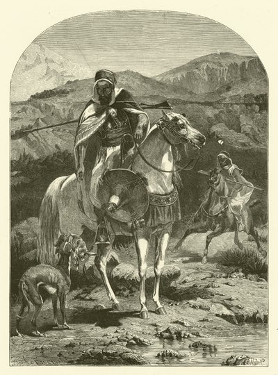 Hare hunting in Algeria with greyhounds by Jean Antoine Valentin Foulquier