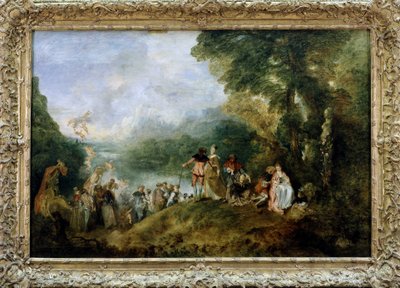 Boarding for Kythera or Pilgrimage to the island of Kythera by Antoine Watteau by Jean Antoine Watteau
