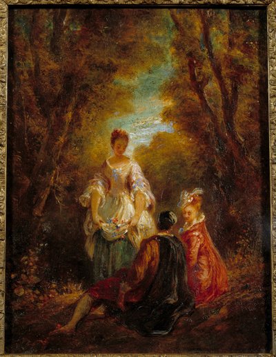 Characters in a Park by Jean Antoine Watteau