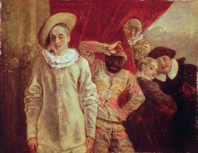 Harlequin, Pierrot and Scapin, Actors from the Commedia dell