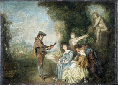 The Love Lesson by Jean Antoine Watteau