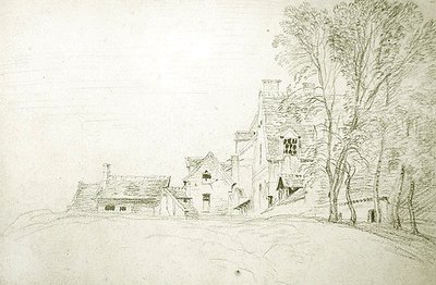 Landscape along a Road Bordered by Trees by Jean Antoine Watteau