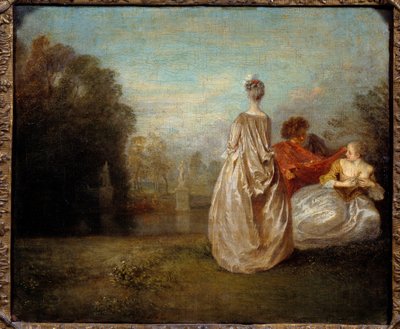 Les deux cousins by Jean Antoine Watteau