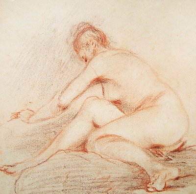 Nude Woman by Jean Antoine Watteau