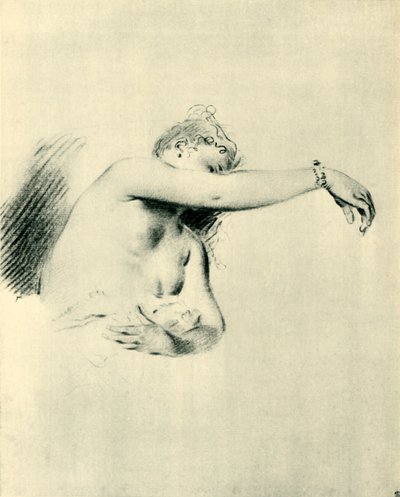 Nude with Right Arm Raised, 1717-1718 by Jean Antoine Watteau
