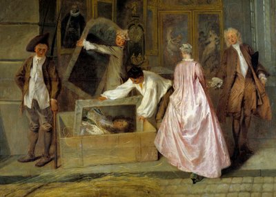 Package Preparation (detail) by Jean Antoine Watteau