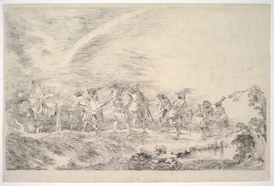 Recruits Going to Join the Regiment by Jean Antoine Watteau