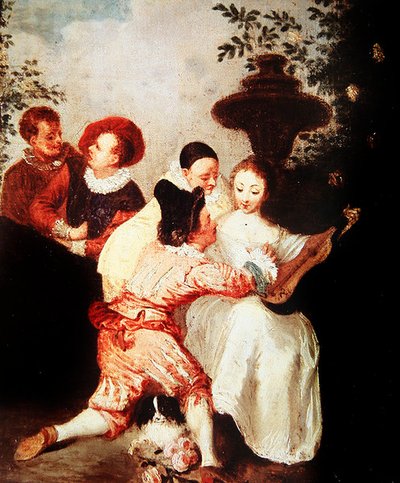 Study for The Storyteller (detail) by Jean Antoine Watteau