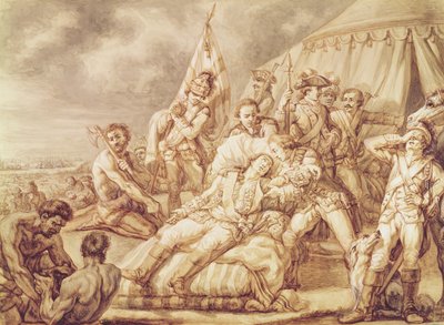 The Death of Marquis de Montcalm de Saint-Veran by Jean Antoine Watteau