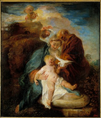 The Holy Family, the Rest During the Flight to Egypt by Jean Antoine Watteau