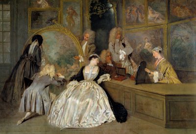 The choice (detail) by Jean Antoine Watteau