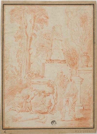 Tobit Burying the Dead or Funeral of Phocion by Jean Antoine Watteau