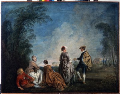 An Embarrassing Proposal by Jean Antoine Watteau