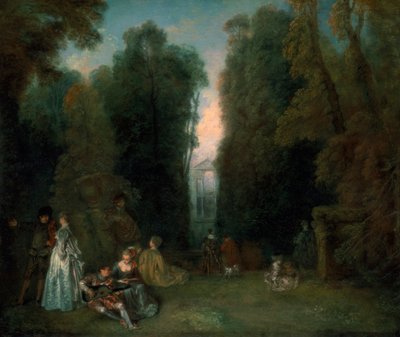 View Through the Trees in the Park of Pierre Crozat, 1715 by Jean Antoine Watteau