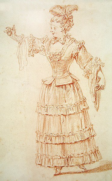 Dancer of the Opera by Jean Antoine Watteau