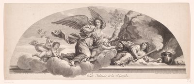 Allegorical Representation with Jealousy and Discord by Jean Audran