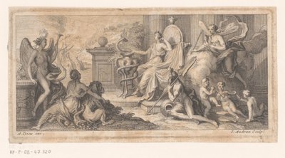 Allegorical Representation with a Personification of Medicine and the Four Elements by Jean Audran