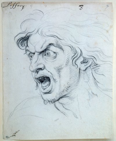 Expression of the Passions of the Soul: The Fearful by Jean Audran