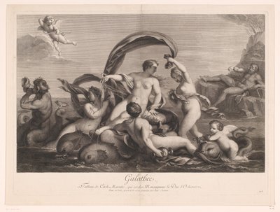 Galatea Watched by Polyphemus by Jean Audran