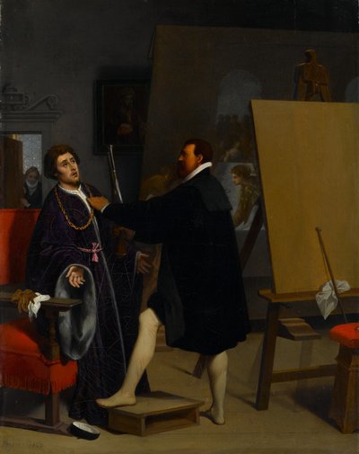 Aretino in the Studio of Tintoretto by Jean Auguste Dominique Ingres