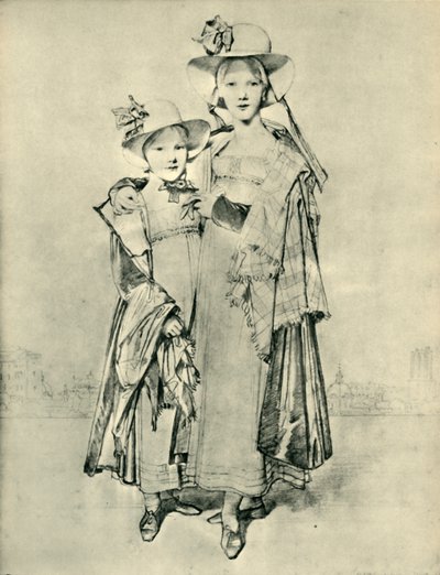 Harriet and Caroline Montagu, Rome, 1815, 1943 by Jean Auguste Dominique Ingres