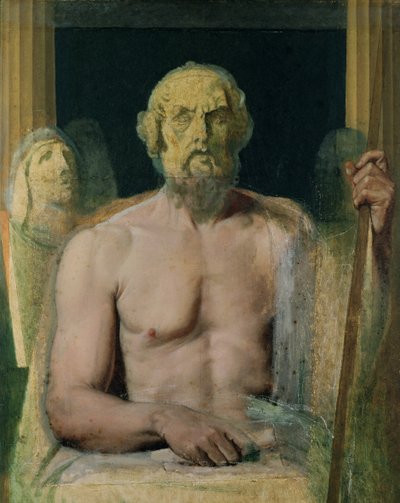Homer, study for The Apotheosis of Homer, 1826-27 by Jean Auguste Dominique Ingres