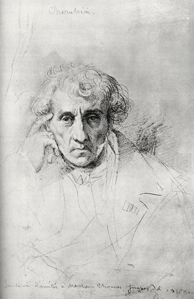 Luigi Cherubini, Italian Composer, 1830 by Jean Auguste Dominique Ingres
