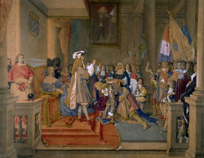 Marshal Berwick Receiving from King Philip V of Spain the Order of the Golden Fleece by Jean Auguste Dominique Ingres