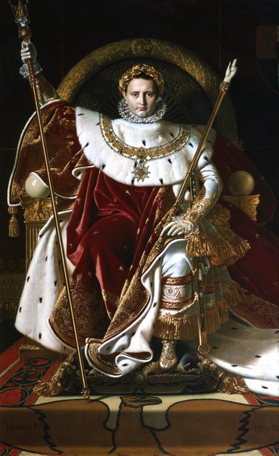 Napoleon I on the Imperial Throne, 1806 by Jean Auguste Dominique Ingres