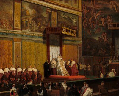 Pope Pius VII in the Sistine Chapel, 1814 by Jean Auguste Dominique Ingres