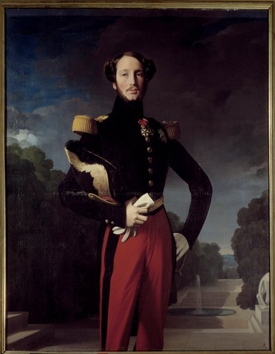 Portrait of Ferdinand Philippe, Duke of Orleans in Front of the Park of Saint Cloud by Jean Auguste Dominique Ingres