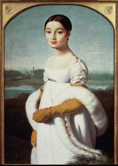 Portrait of Mademoiselle Caroline Riviere by Jean Auguste Dominique Ingres