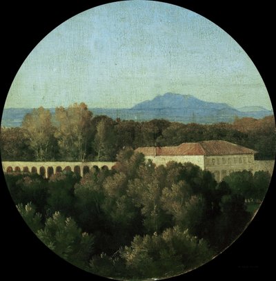 Roman landscape with aqueduct of the Villa Borghese, 1807 by Jean Auguste Dominique Ingres