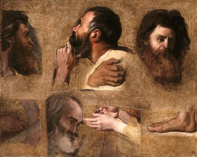 Studies For Jesus Among The Doctors by Jean Auguste Dominique Ingres