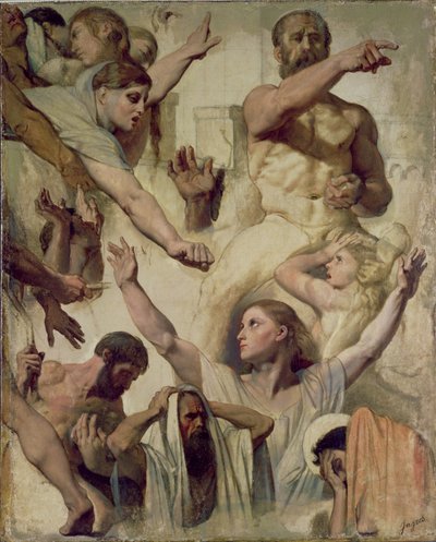 Studies for The Martyrdom of St. Symphorien (detail) by Jean Auguste Dominique Ingres