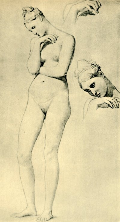 Studies for the Figure of Stratonice by Jean Auguste Dominique Ingres