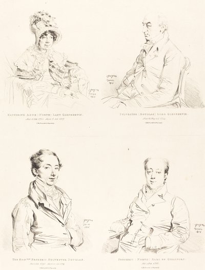 Sylvester (Douglas) Lord Glenbervie; Katherine Anne (North) Glenbervie; Frederic (North) Earl of Guilford; Frederic Sylvester Douglas by Jean Auguste Dominique Ingres