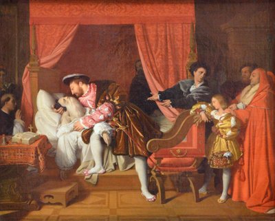 The Death of Leonardo da Vinci by Jean Auguste Dominique Ingres
