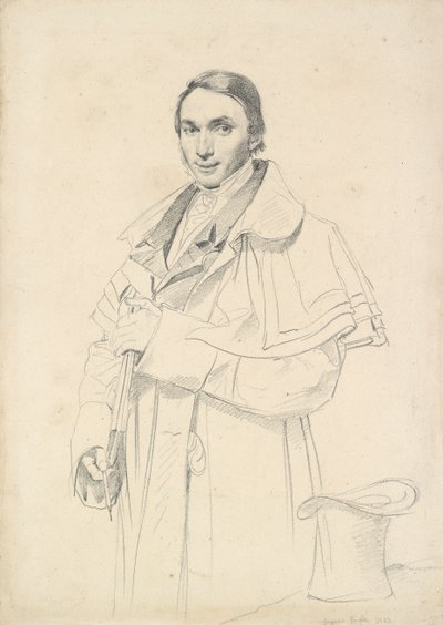 Three-quarter-length Portrait of Jean-Francois-Antoine Forest by Jean Auguste Dominique Ingres
